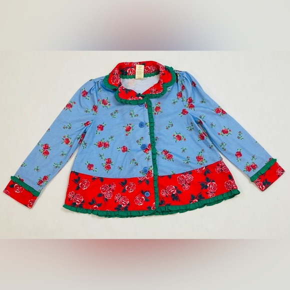 Girls size 4 Matilda Jane matching Christmas pajamas set. Ruffle set - Picture 4 of 6